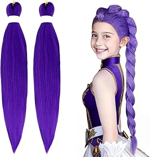 Comprar Purple Braiding Hair 2 Peluca Rumi 30 Pulgadas Peluca Kpop Adecuado para Crear Diversos Looks Creativos para Disfraces Navideños Cosplay y Actuaciones Teatrales
