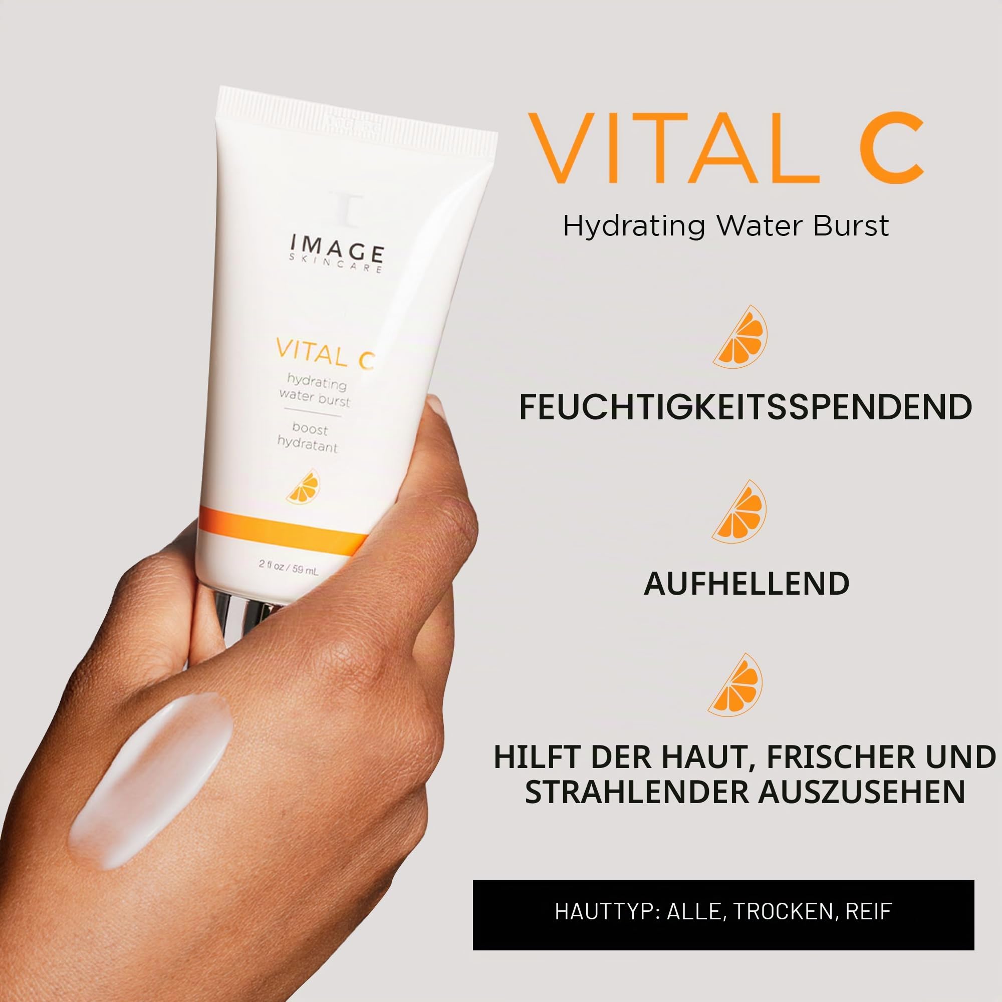 Image Skincare Vital C Hydrating Water Burst 59 ml – Leichte Feuchtigkeitspflege mit Vitamin C, antioxidativ, erfrischt die Haut, reduziert Trockenheit und sorgt für ein frisches Hautgefühl