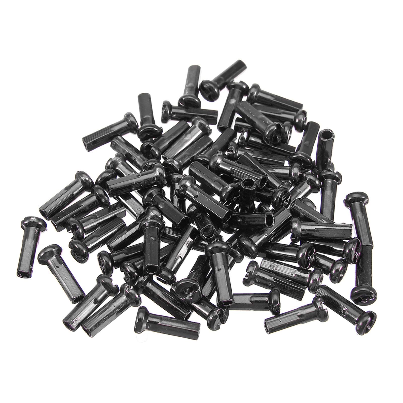 NIDUNO 72 Pcs Multicolor Alloy Anodized Bike Wheel Spoke Nipples 14mm Mountain Bike Cycling Spokes Nipples For Bicycle Wheel (Color : Black)