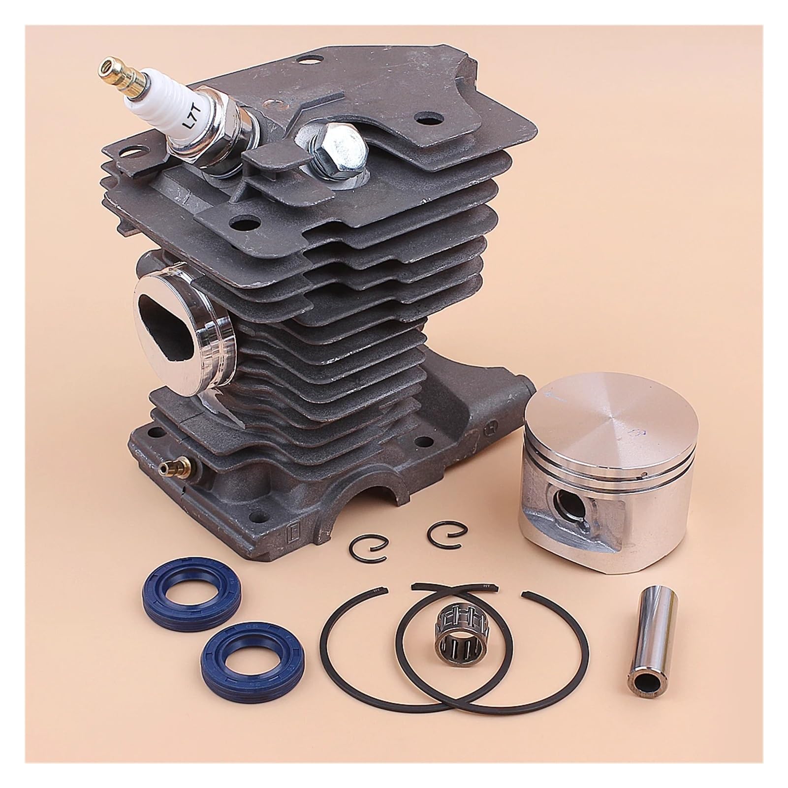 Kit de pistón de Cilindro de 46mm for s-ihl MS270 MS280 MS 270 280, tapón de válvula de descompresión, Sello de Aceite, Pieza de Motosierra