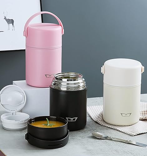 Miniatura 7 de Mr.Dakai Recipiente térmico para sopa para comida caliente, contenedor aislado para comida caliente, contenedor de acero inoxidable al vacío Bento
