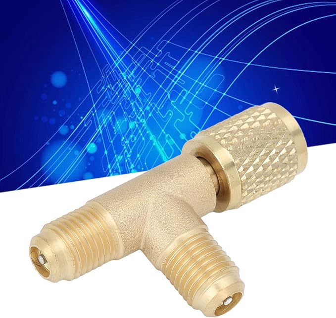 Tee Adaptador de Acceso Rápido 1/4'' SAE Latón para R22 R12 R134 miniatura 6