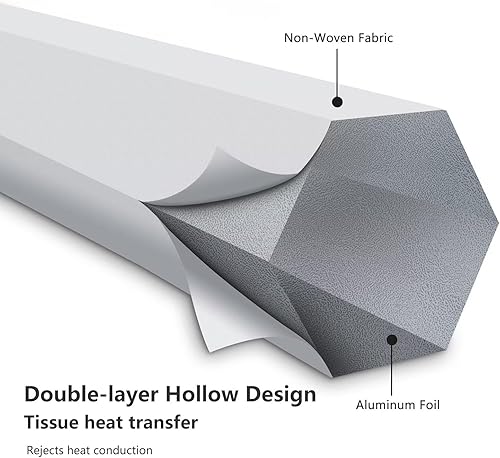 Miniatura 3 de Changshade CEL34WT72E - Persianas celulares opacas sin cable, persianas de arriba hacia abajo para ventanas, persianas plisadas de una sola celda de