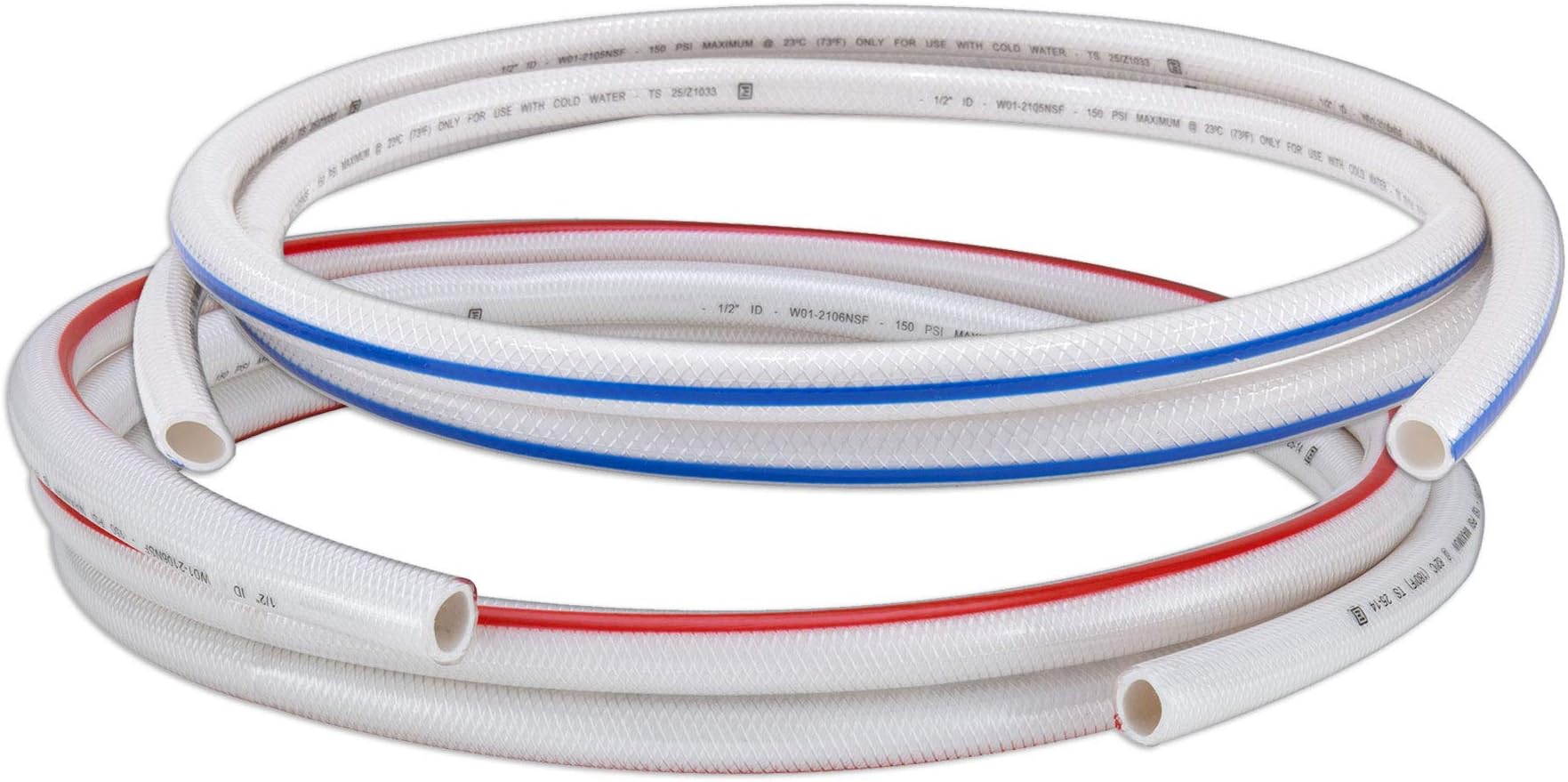 1/2" Heavy Duty Braided PVC Tubing For RV Hot Water Lines – 5 Ft, 150 PSI, NSF Certified - View #5