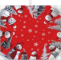 Vista 22 de Tapete de secado de platos de tortuga marina de dibujos animados para encimeras de 18 x 16 pulgadas, almohadilla escurridor de platos con lazo