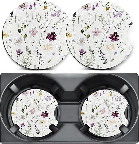 Miniatura 42 de 2 unidades de posavasos para portavasos de coche, posavasos para portavasos de coche con diseño de cereza, alfombrilla de goma antideslizante de