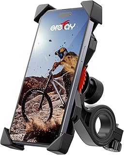 Grefay Support Téléphone Vélo Moto Porte Telephone Velo Universel Support Telephone Trotinette Electrique, Scooter, VTT avec 360° Rotation pour 3,5 à 6,5 Pouces GPS pour Smartphones Autres Appareils