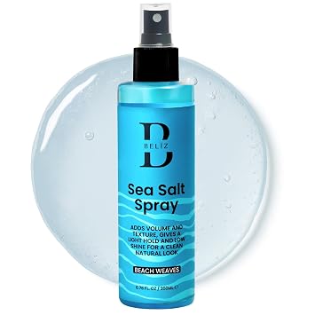 Sea Salt Spray - Beach Waves, Texturizing & Volumizing, Light Hold No Crunch, Non Greasy, Alcohol Free, Paraben Free, Surf Spray for Men & Women, Curl Enhancer, Pre Styler, Easy Washout - 8.5 Oz