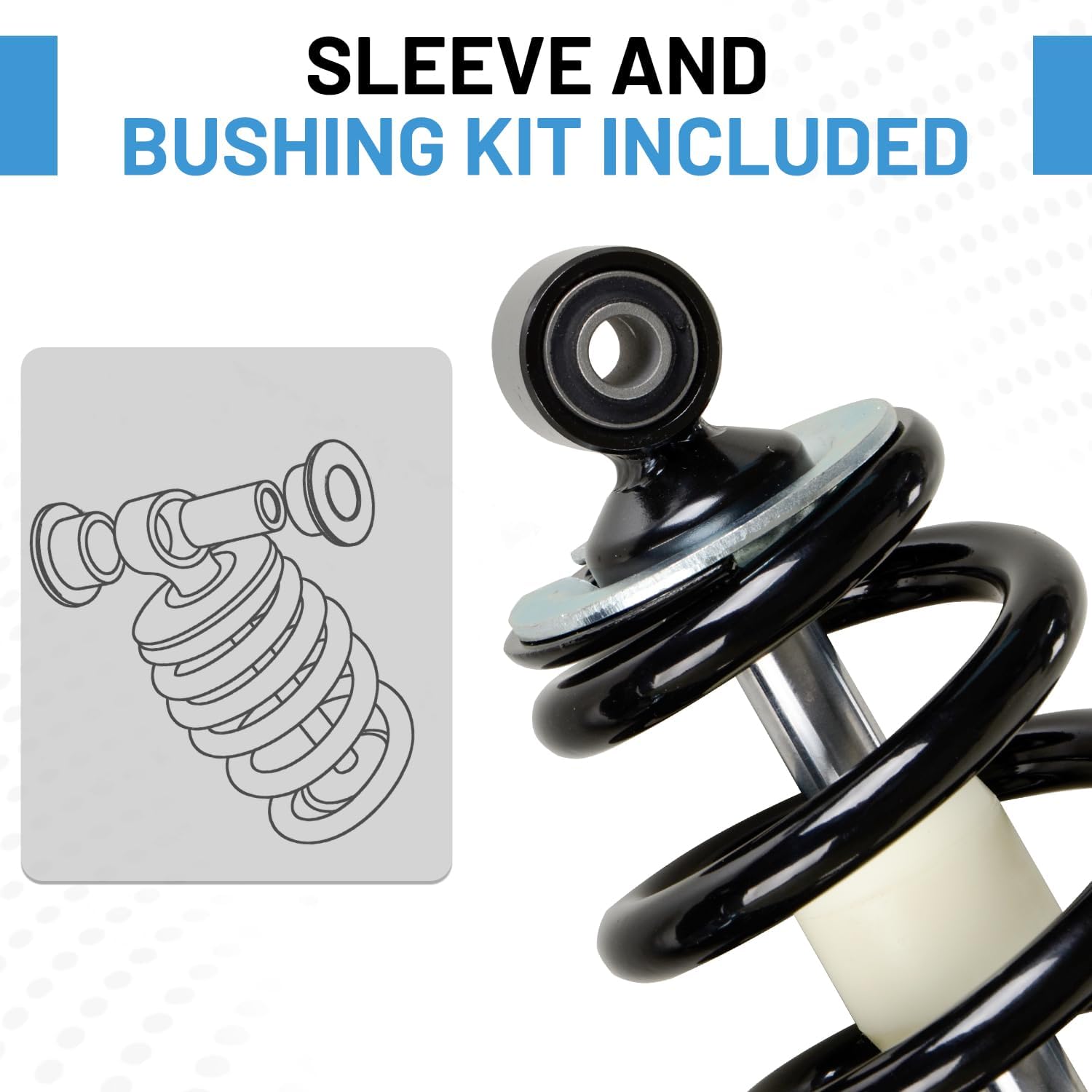 7043394 Front Strut Shock Absorber Compatible With Polaris Ranger 500 700 800 900 Models