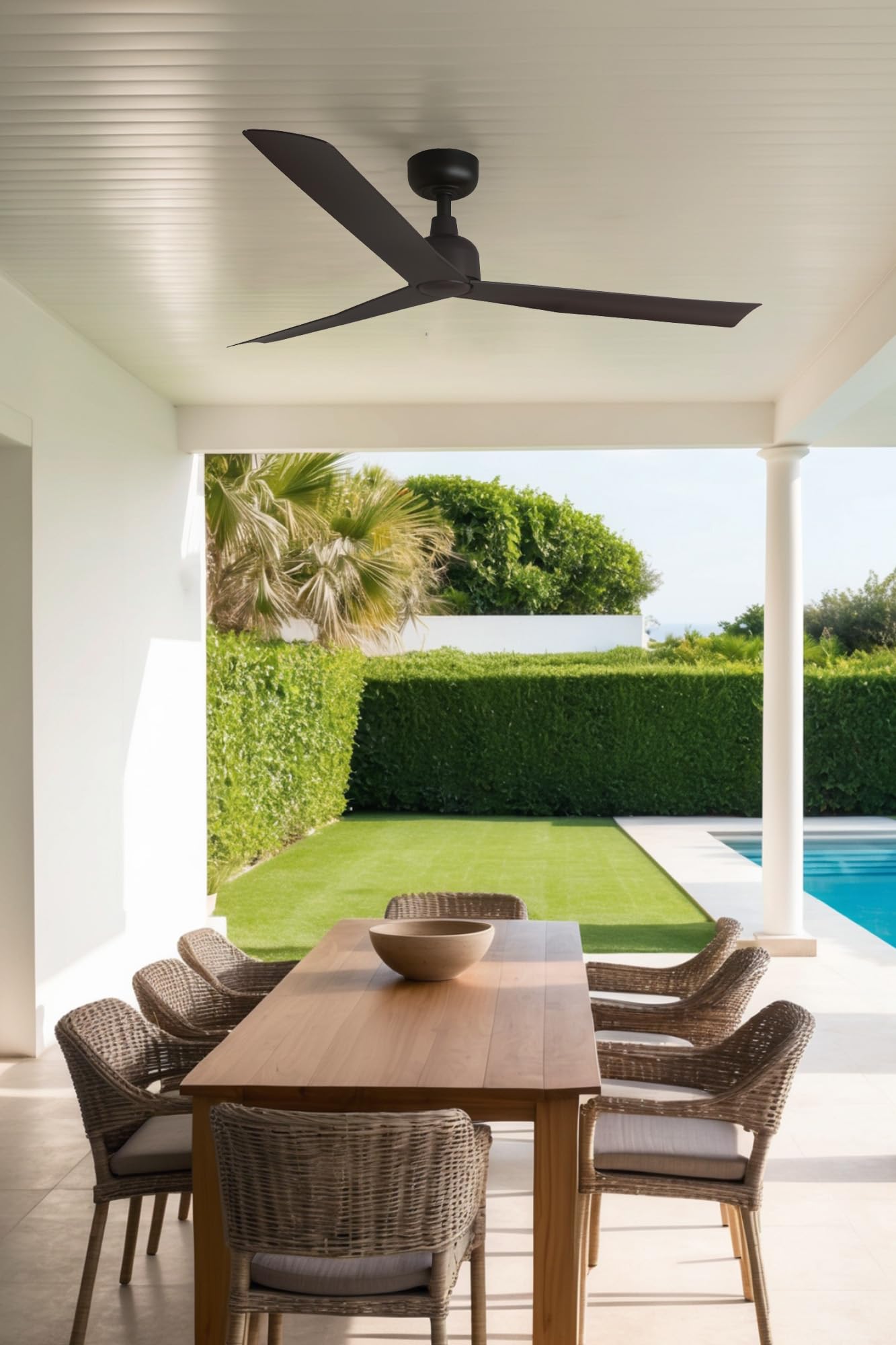 FARO BARCELONA 34275 - MARINE M Ventilador de techo marrón IP44