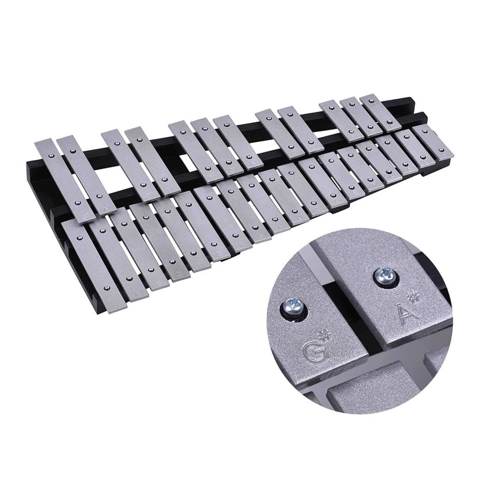 Xilófono Xilófono 30 notas Glockenspiel marco de madera instrumento musical educativo