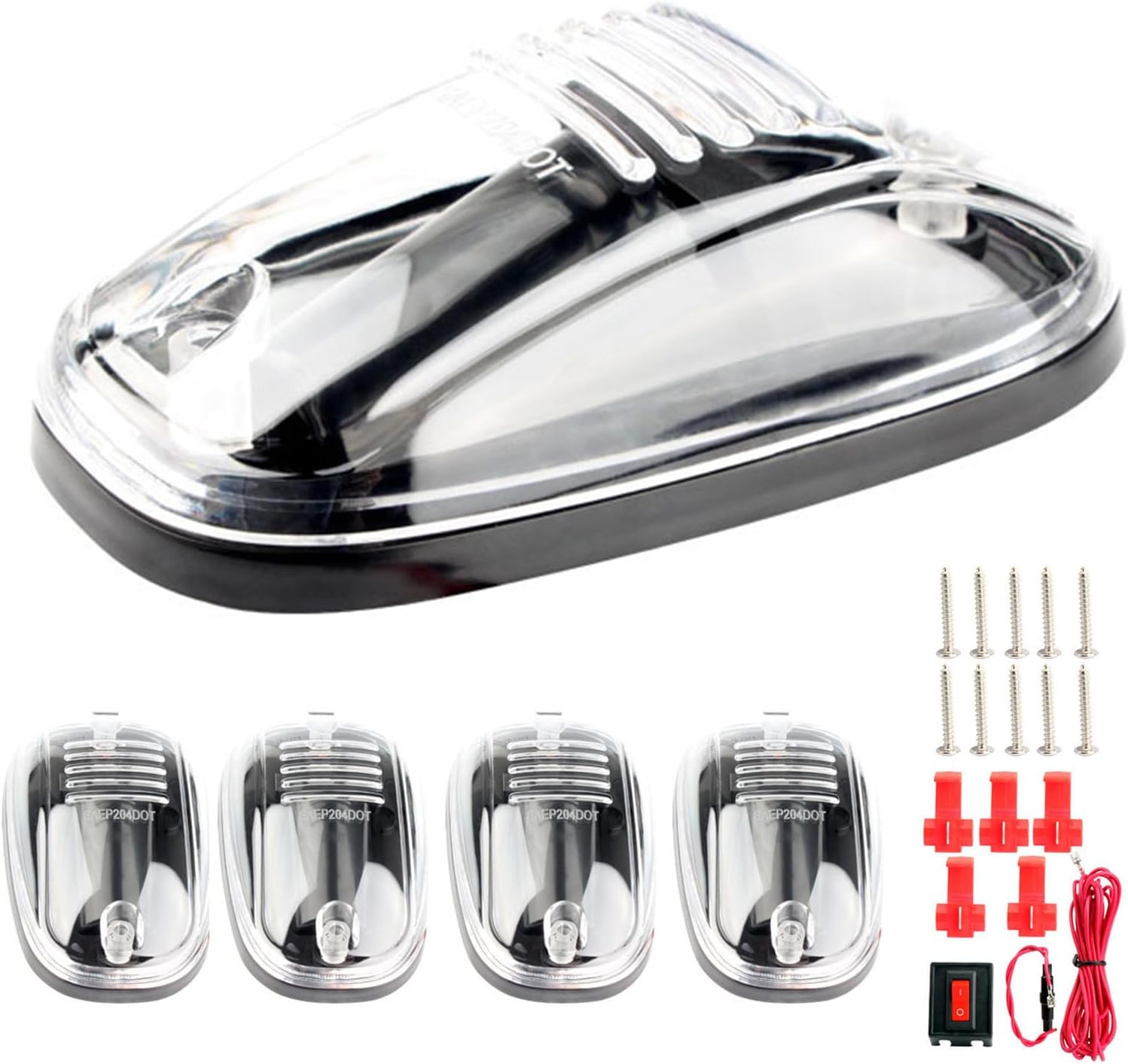 5 Waterproof LED Cab Lights For Truck | Solar Cab Lights For Truck Wireless,Wireless Truck Cab LED Lights,No Drill Cab Lights,Solar Power Cab Lights For Truck