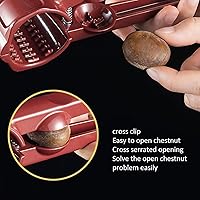 Vista 7 de Cascanueces galleta de nuez multifuncional abridor de nueces para todas las nueces, avellanas, almendras, nueces de Brasil, castañas chinas, nueces