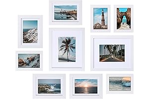 Elegant White Collage Frame Set: Adorn Your Walls with Memories