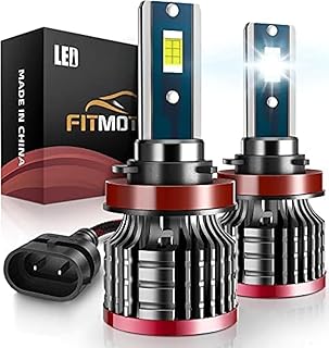 H11/H8/H9 LED Bulbs,80W 16000 Lumens Bright,6500K Cool White LED Fog Light Halogen Replacement IP68 Waterproof, Pack of 2