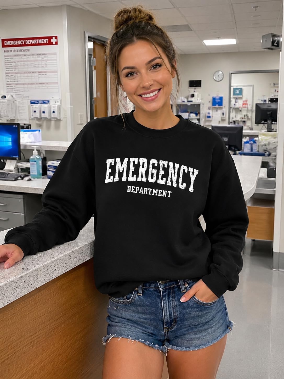 Emergency Department Sweatshirt Nurse Shirts for Women Men ER Shirt Medical Staff Gift Idea