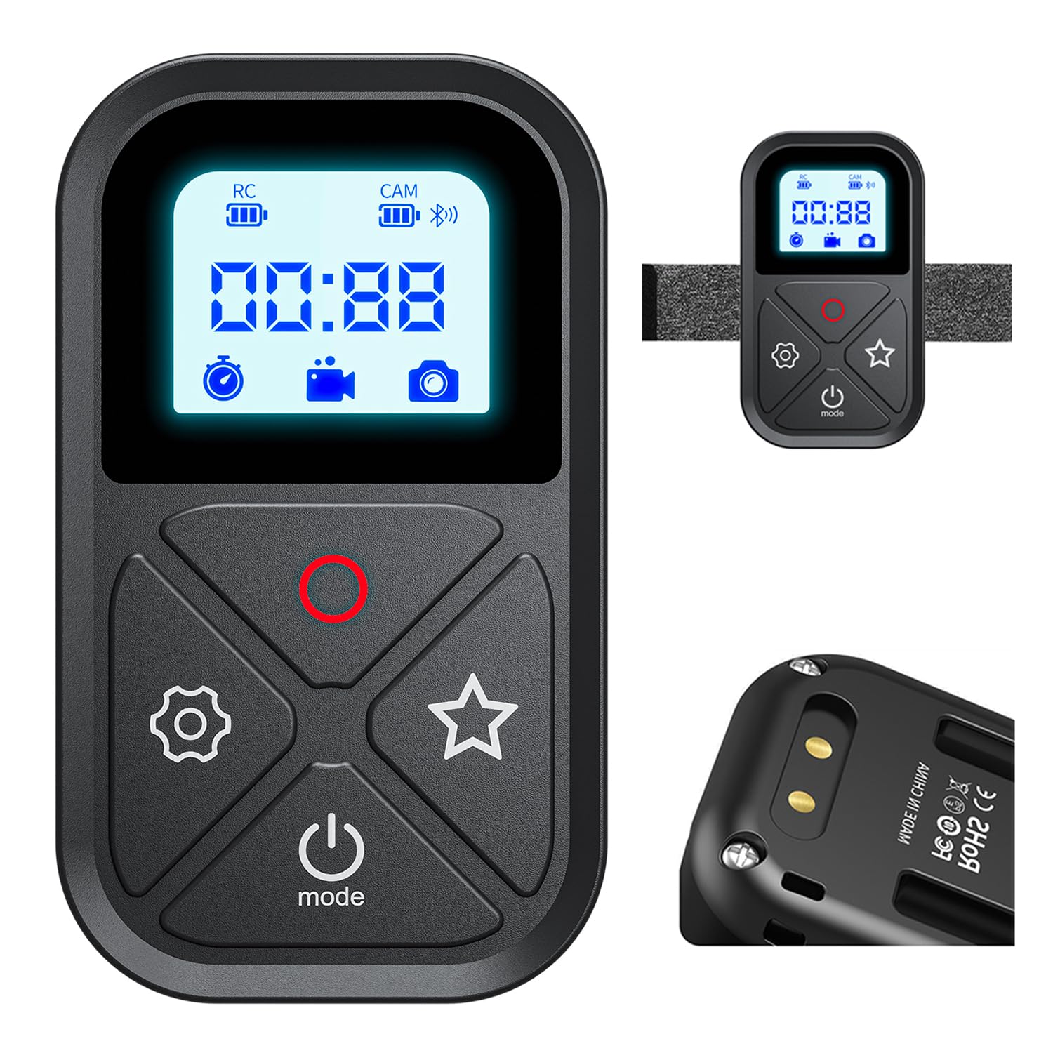 Wireless Remote Control for Go Pro Hero 13/12/11/10/9/8/Max, Smart Remote for Hero 13/12/11/10/9/8/Max