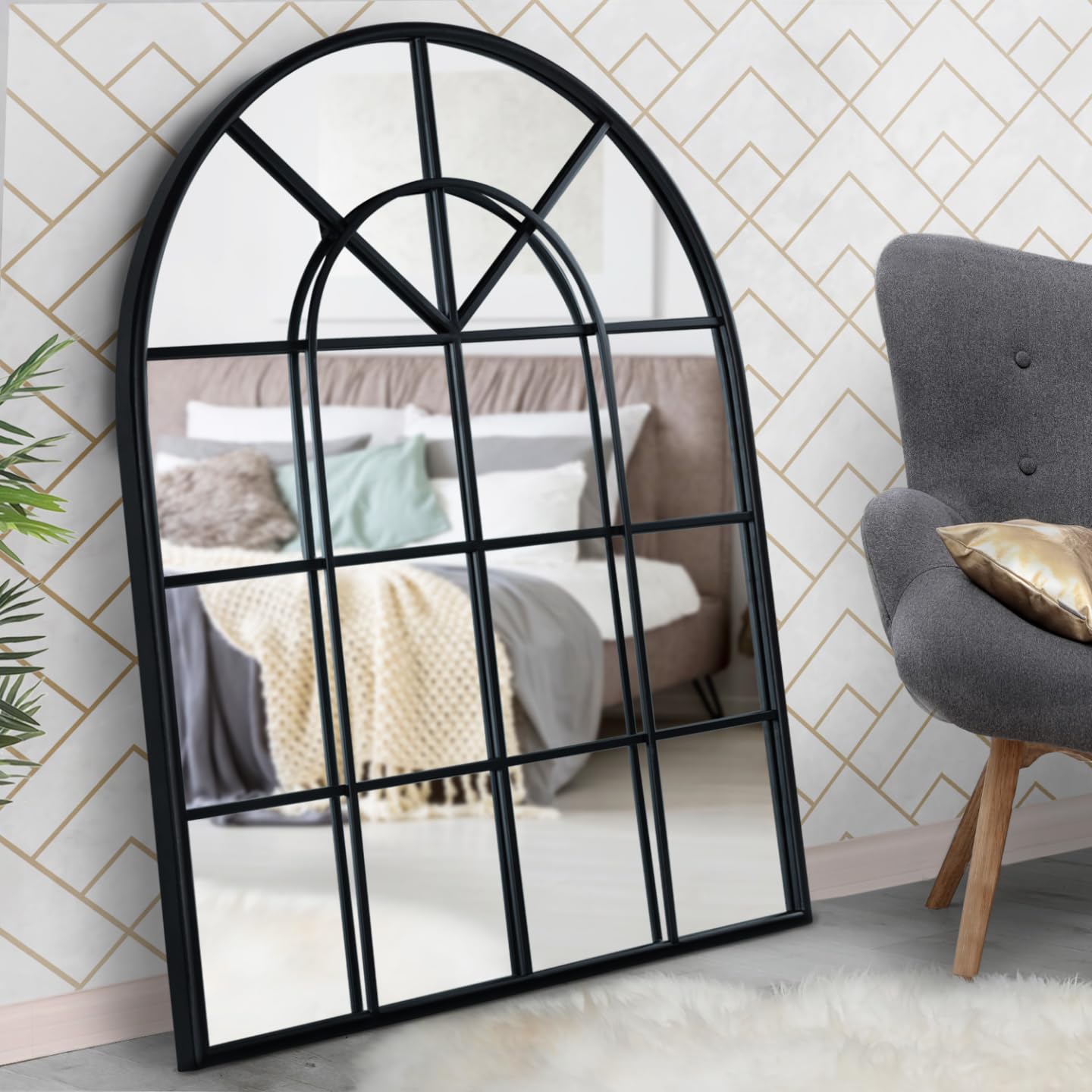 Kare Design Window Industriele Spiegel Bruin Staal - 90x200cm | BIANO Kare Design Window Industriele Spiegel Bruin Staal - 90x200cm | BIANO