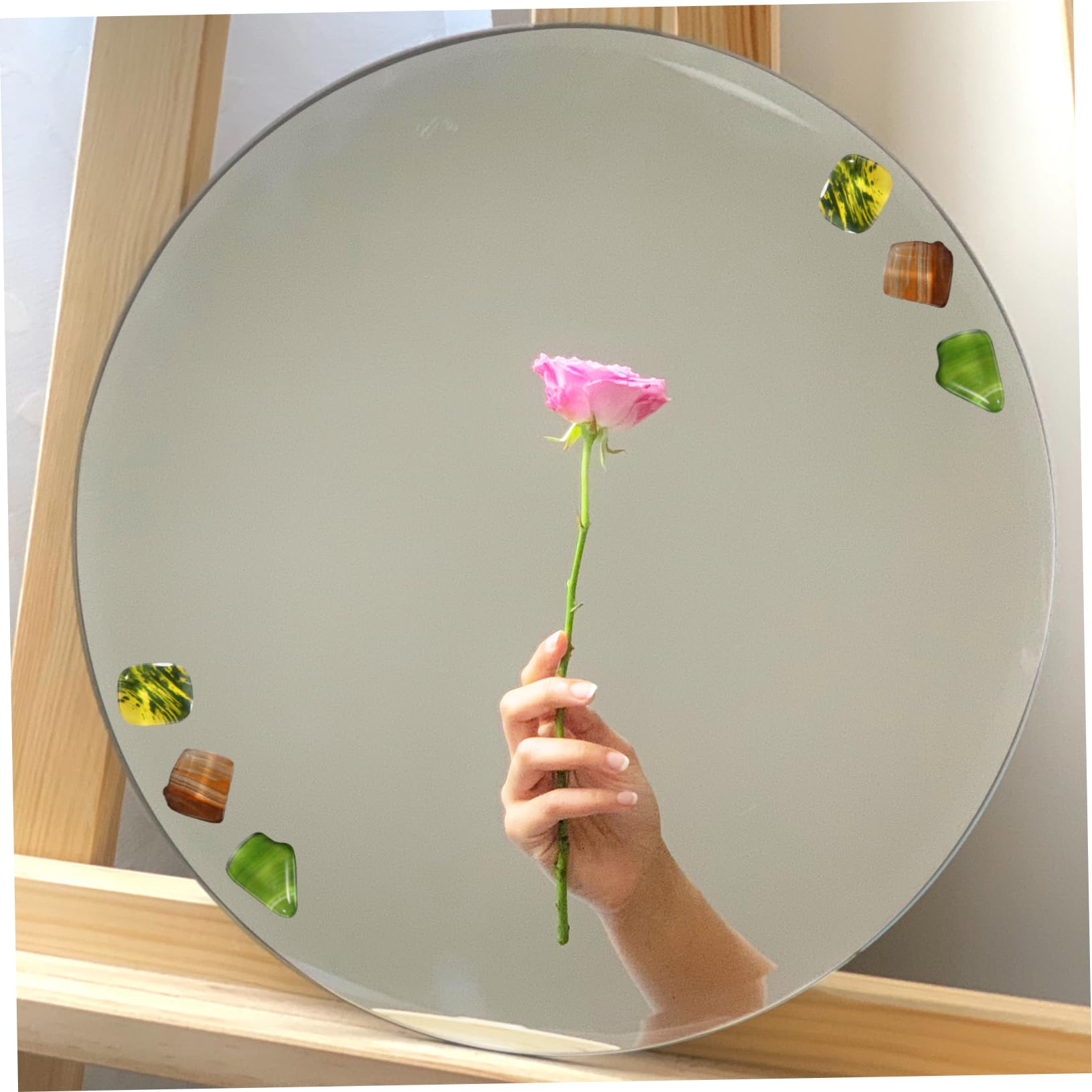 Angoily 2 Stück Mosaiksteine im Eimer Mosaikstücke für DIY Projekte Kunsthandwerk Badezimmer und Küchen Dekoration Praktischem Aufbewahrungseimer