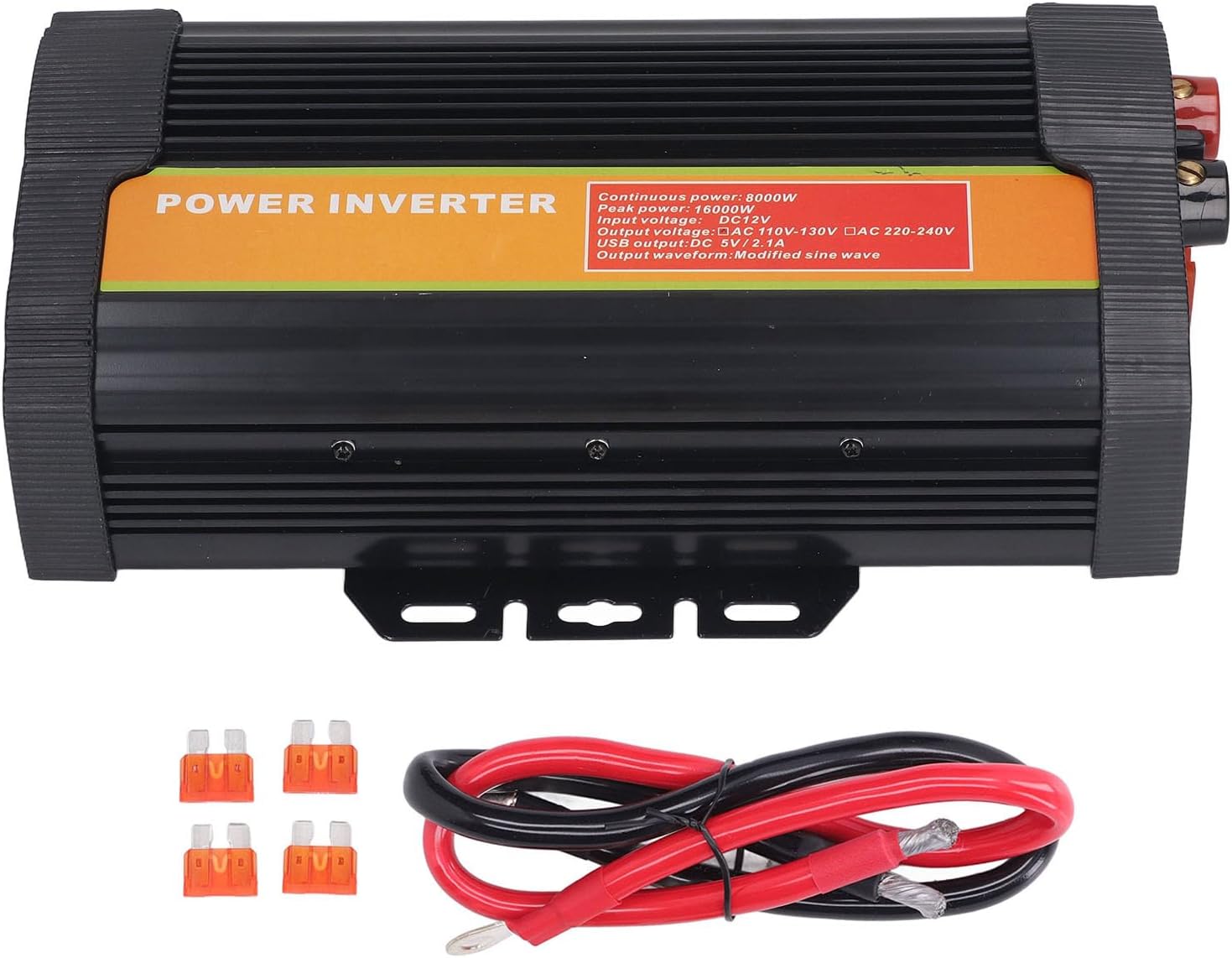 8000W Modified Sine Wave Inverter 12V to 110V DC to AC Power Inverter with Cooling Fan for Home Outdoor Camping