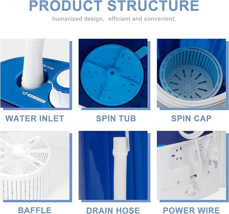 【新品・未使用】solol - washi mini Amazon.com: ZenStyle Mini Portable Single Tub Washing