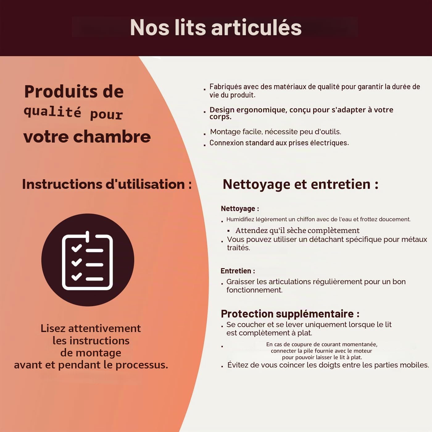 amuéblate Online - Lit électrique articulé Flexipro avec 5 Plans et Structure renforcée, Ergonomique, fiable et Silencieux, Moteur Allemand, 135 x 190 cm