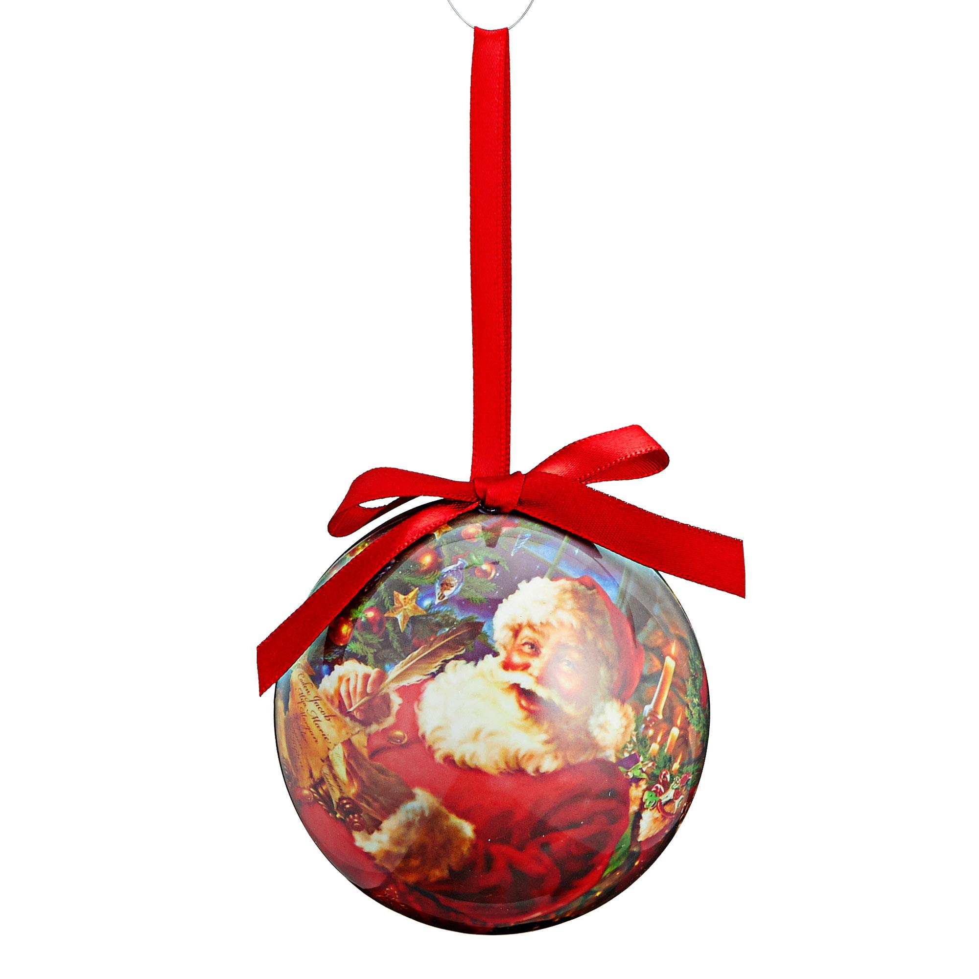 Lot De 12 Boules De Noël Vintage Faites à La Main – Diamètre 8 Cm, En Plastique Durable, Couleurs Vives Pour Une Déco Traditionnelle (rouge, Or, Bleu, Argent) - 6