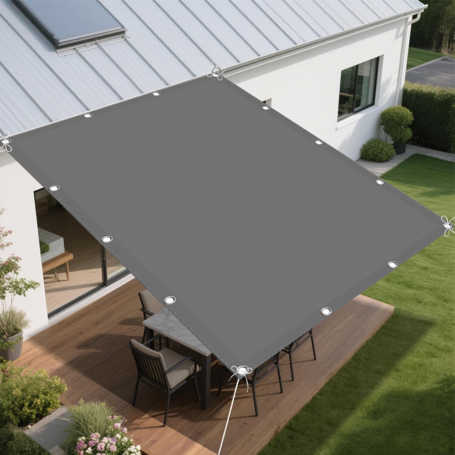 Filet d'ombrage anti-UV à 98% bâche imperméable et résistante 370x690