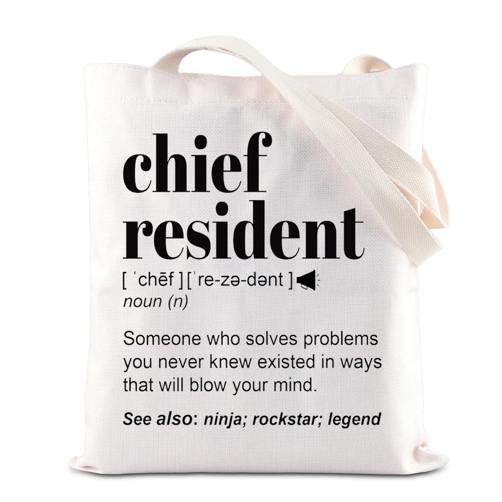 Chief Resident Tote Bag Resident Doctor Gift Resident Doctor Appreciation Gift Surgery Resident Handle Bag Future Doctor Gift