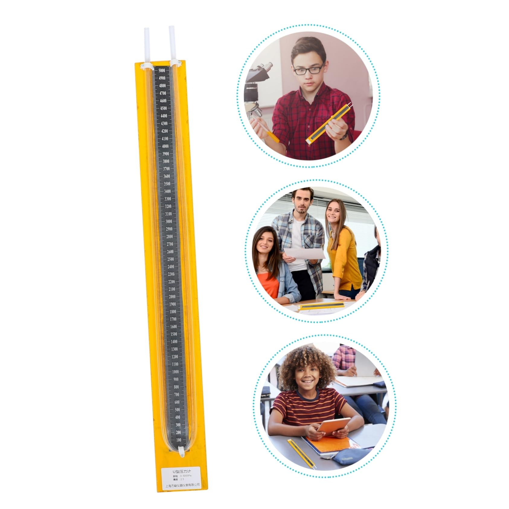 Mobestech U-Rohr-Manometer Aus Edelstahl – Differenzdruckmesser Für Luftgeschwindigkeit & Filterüberwachung, Robustes U-förmiges Messgerät
