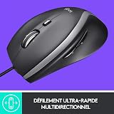 Logitech M500s Souris Filaire avancée avec défilement Ultra-Rapide et multidirectionnel avancé, Boutons Personnalisables, Suivi Haute précision avec commutateur PPP, USB prêt à l'emploi - Gris - 2