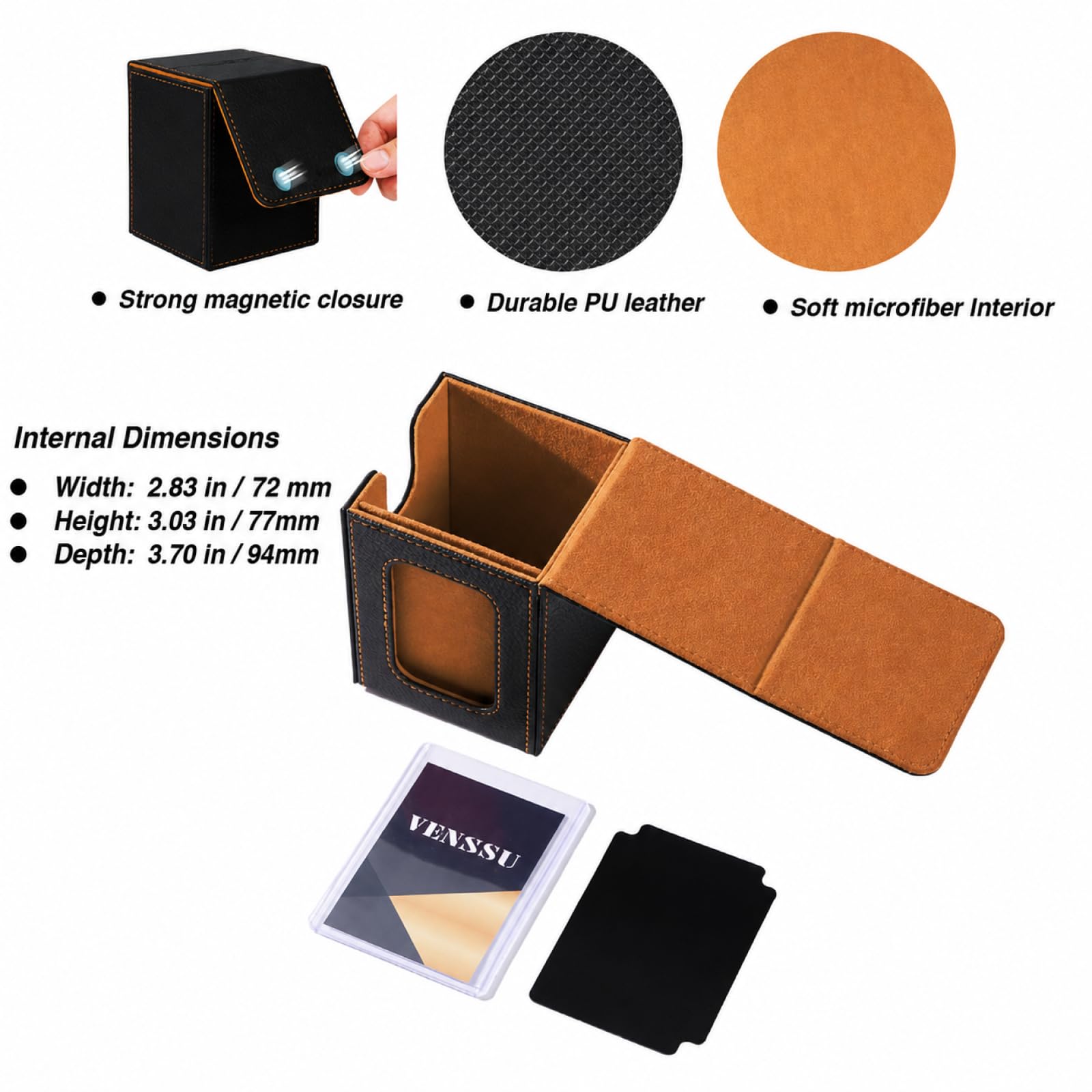 Amazon.co.jp: Venssu デッキケース トレカケース カードディスプレイ