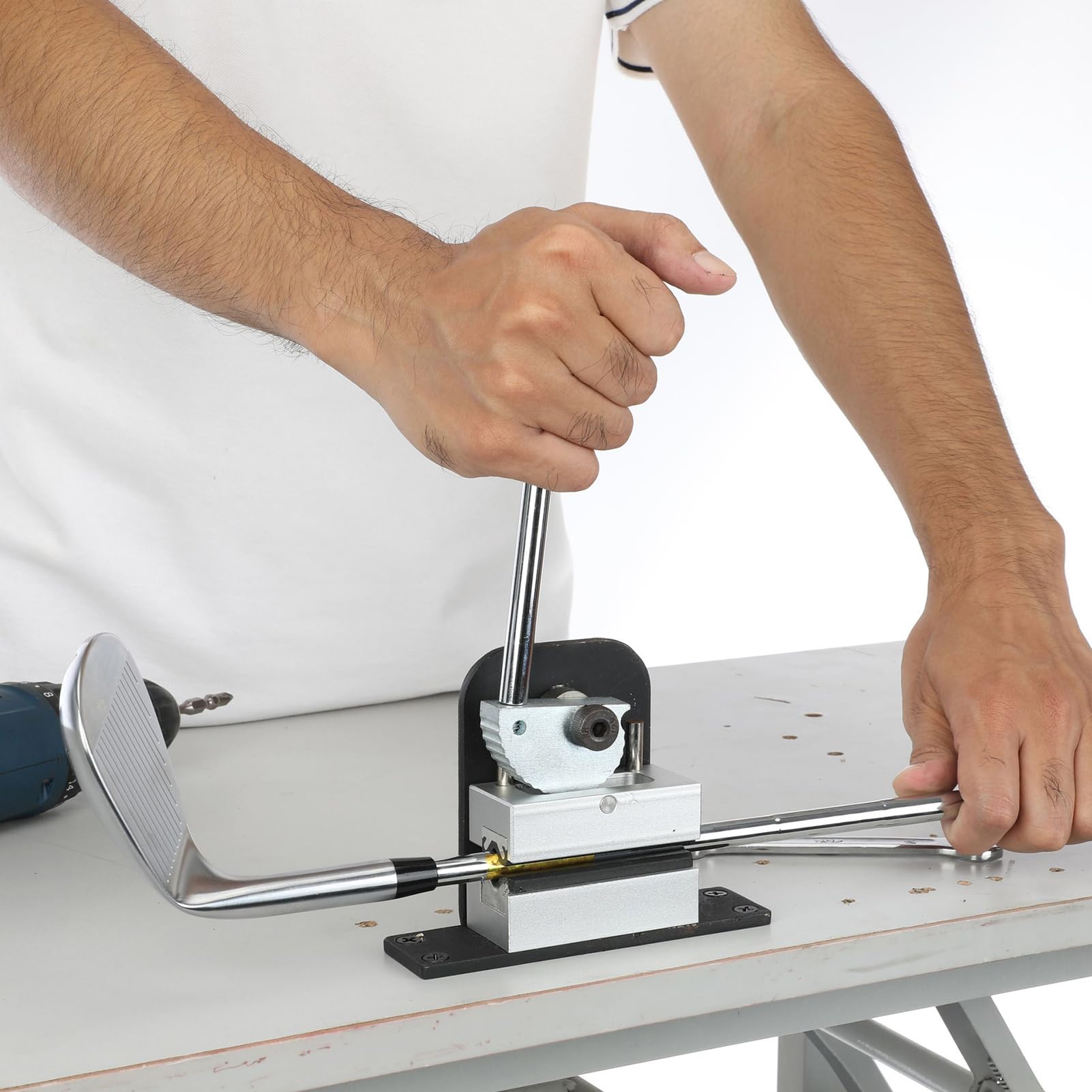 Golf Schaft Klemme – Metall Schnellspanner Werkzeug zum Griffwechsel | Rutschfeste Golfschaft Klemme für Installation, Wartung & Korrektur | Robust für Golfschläger Reparatur & Schaft Fixierung