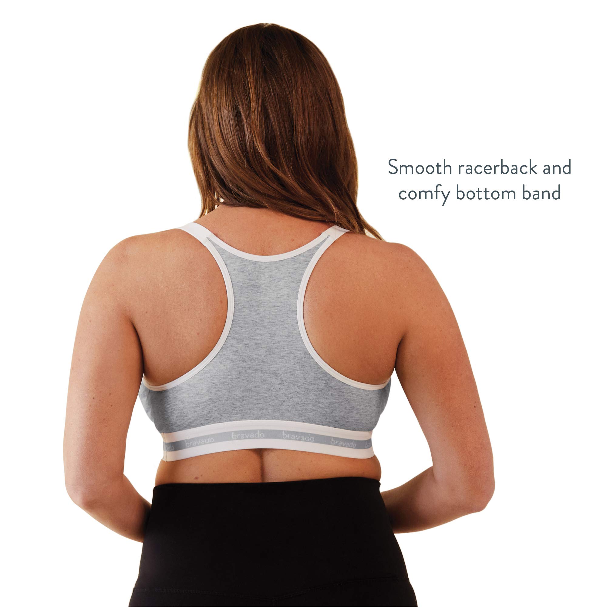 Bravado Designs Décolleté e Reggiseno Allattamento Originali all-in-One da Donna in Cotone Modal - Gray - L-FC 5XL