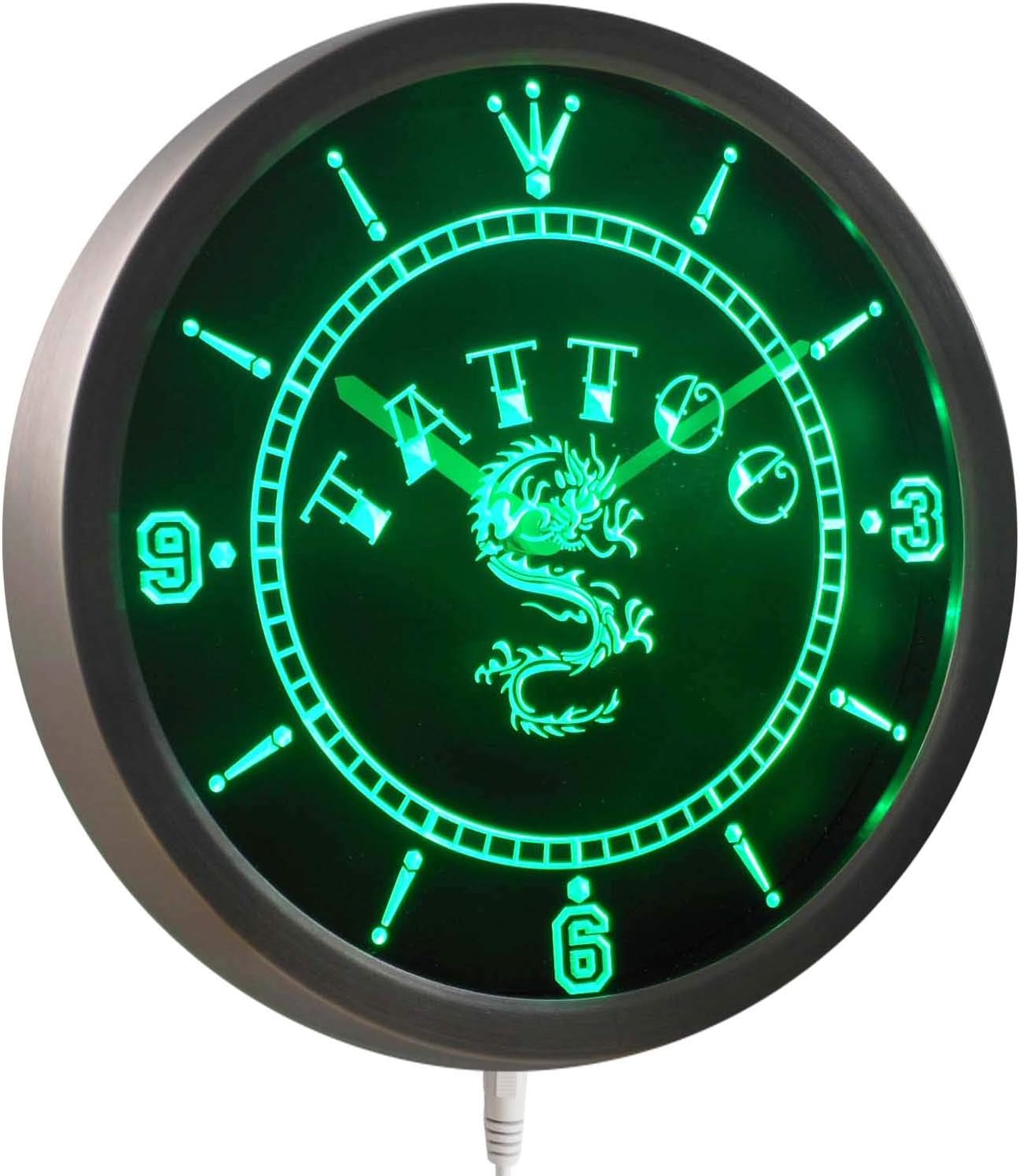 ADVPRO nc0357-b Tattoo Chinese Dragon Ink Bar Beer Neon Sign LED Wall Clock