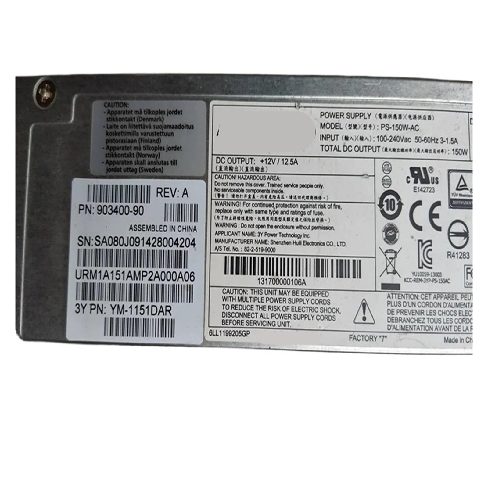 CLBSWYEJK Power Supply For PS-150W-AC YM-1151DAR