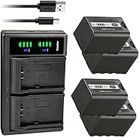 Vista 8 de Kastar 2-Pack Battery and LTD2 USB Charger Replacement for Panasonic AG-CX10, AG-CX350, AG-DVX200, AG-DVX200PJ, AG-DVX200PB, AG-DVX200PX