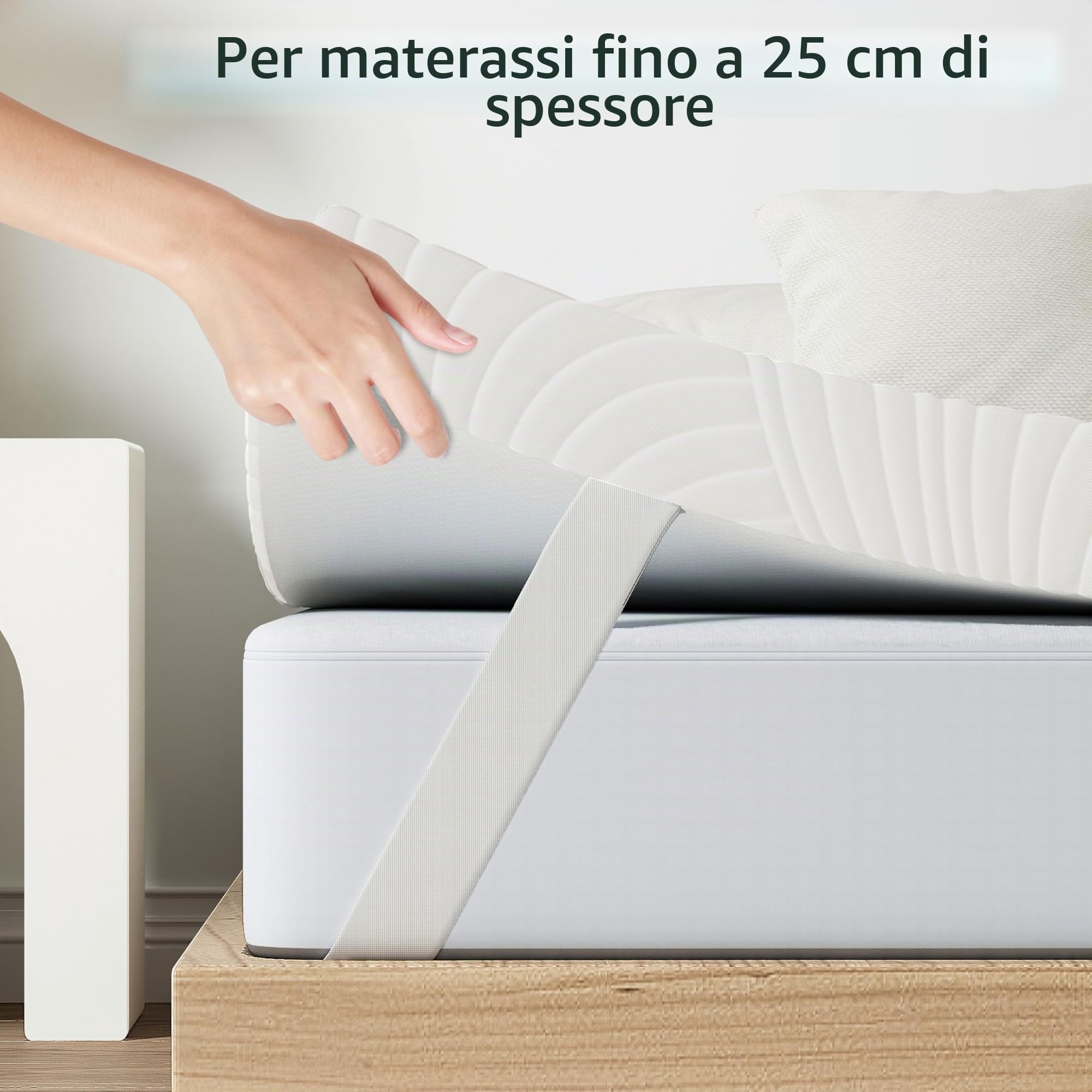 Topper 180x200, Altezza 7,5 cm Schiuma ad Alta Densità per Alleviare la Pressione, Rigido, Topper con Rivestimento Rimovibile e Lavabile, Confortevole e Traspirante, Durezza H4