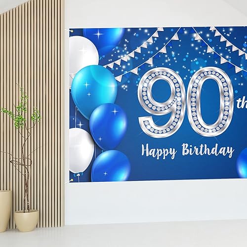 Vista 107 de HAMIGAR Fondo de pancarta de feliz cumpleaños 60 de 60 x 4 pies, decoraciones de cumpleaños de 60 años, suministros de fiesta para mujeres