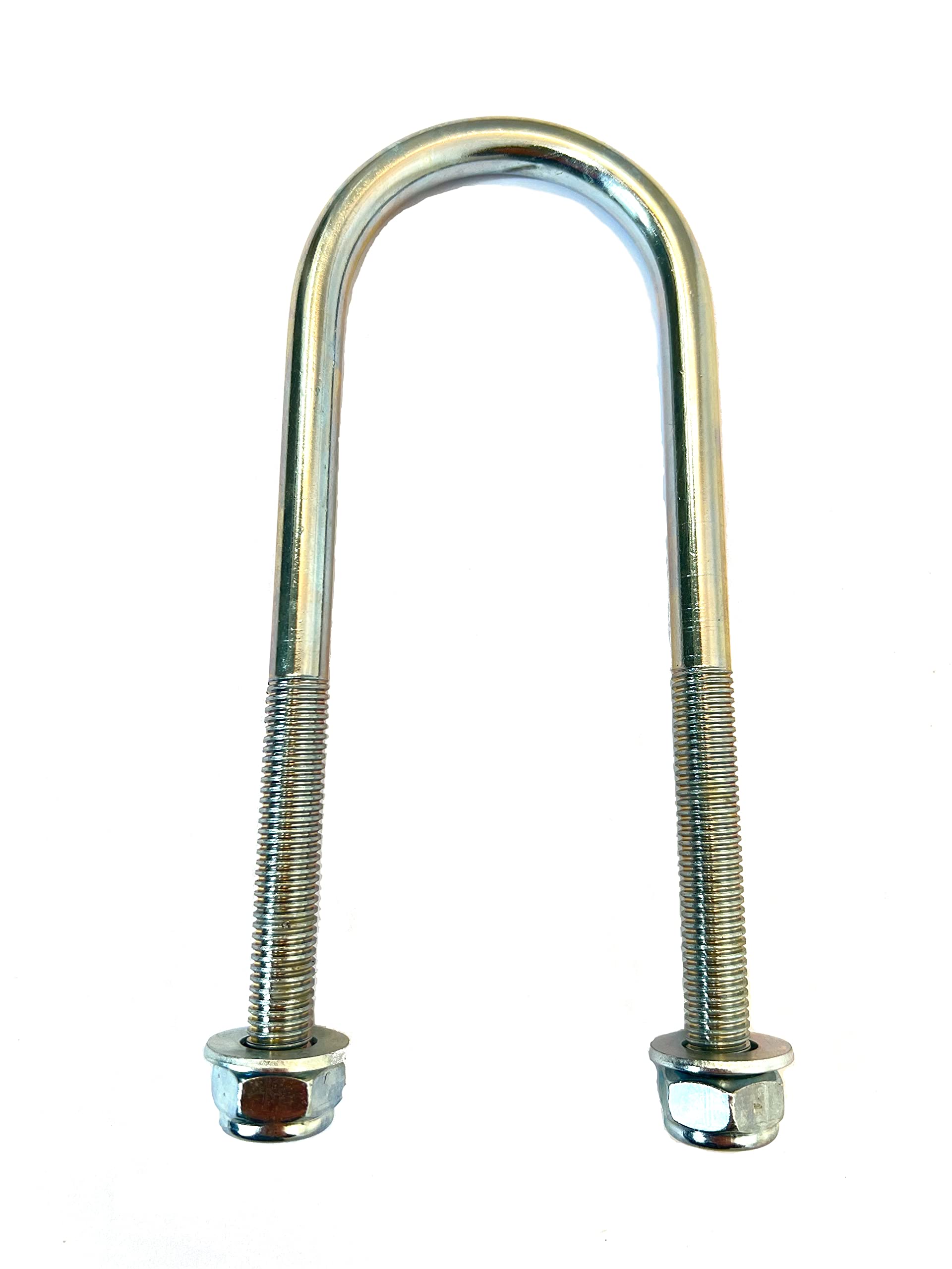 U Bolt Round M8 Thread 50mm Inner Width x 120mm Length with Hex Nuts and Washers (8)