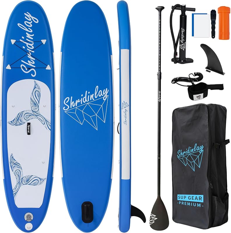 Shridinlay Felfújható Stand Up Paddle Board 320cm Kék Komplett Szett Lapáttal