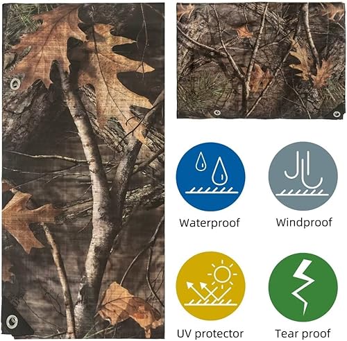 Miniatura 3 de LOOGU Lona impermeable resistente, cubierta de poliéster multiusos de camuflaje de árbol biónico
