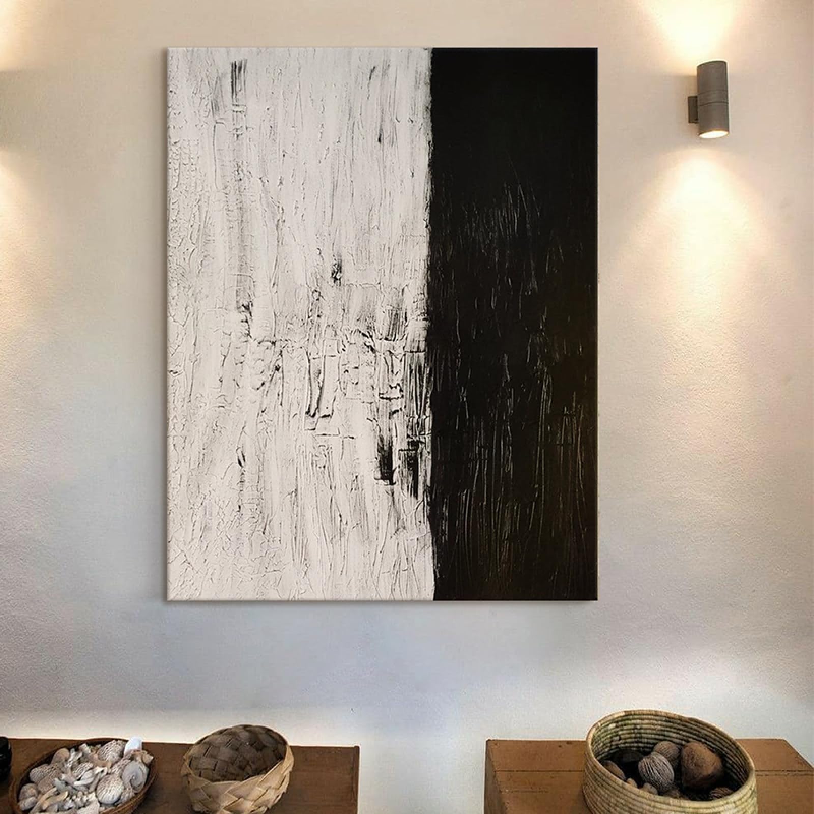 Peintures à l'huile abstraites sur toile peintes à la main pour mur maison