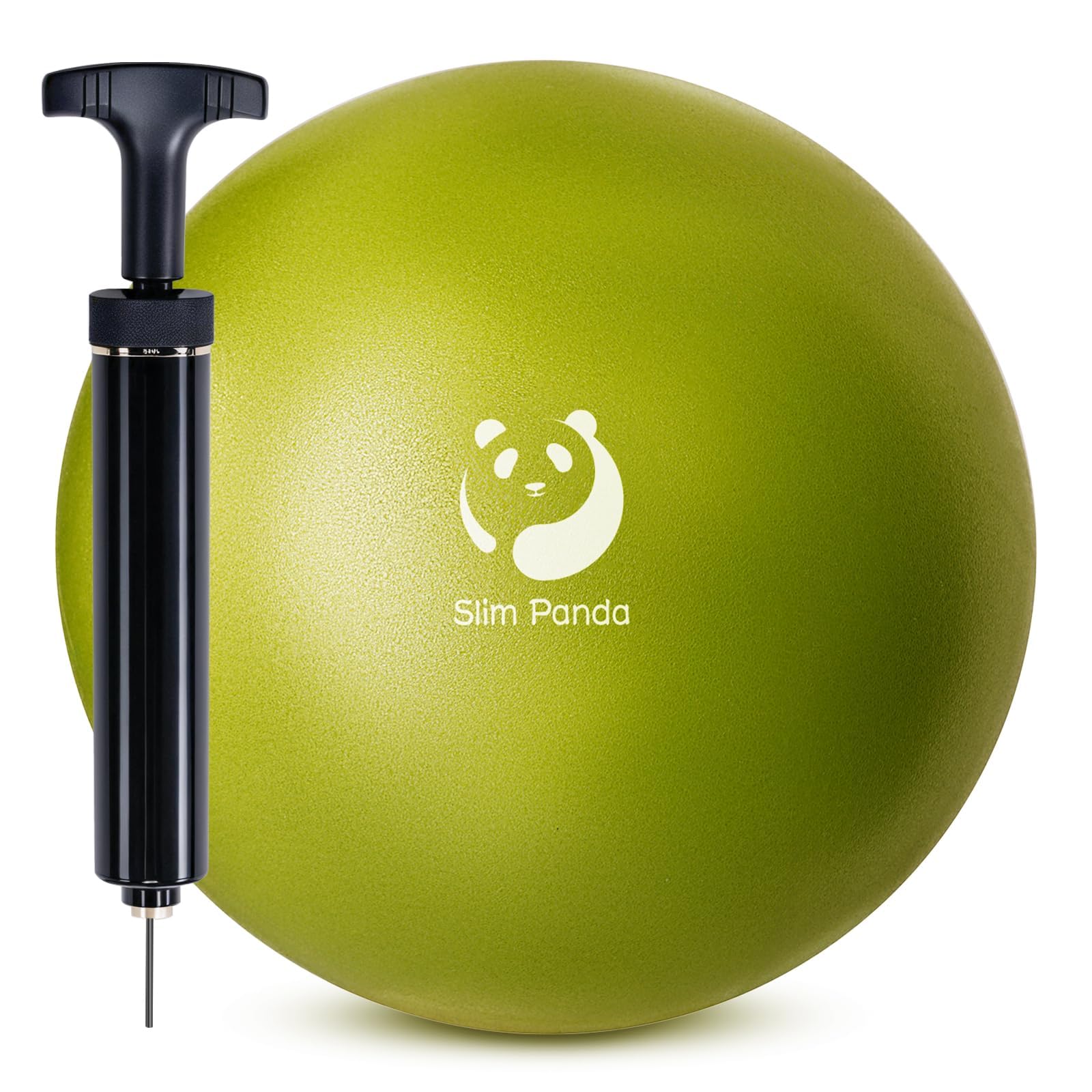 Slim Panda 9 Inch Pilates Ball With Pump,23-25CM Exercise Ball for Pilates, Balance, Stability, Workout, Core Training (Anti-Leakage Nozzle)