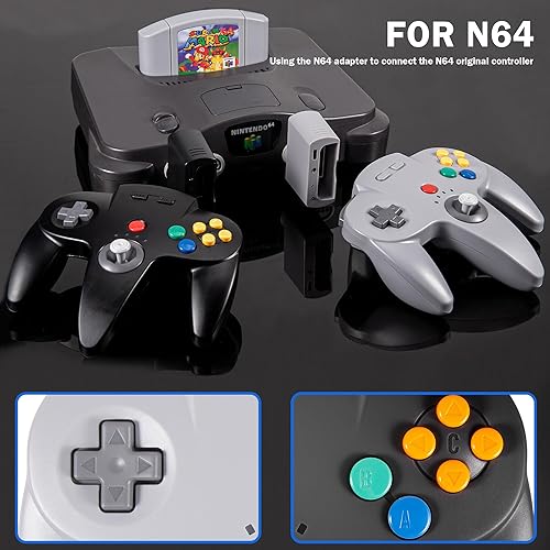 Miniatura 6 de KIWITATA N64 Wireless Controller for Switch Games, 2.4GHZ Wireless N64 Remote Game Pad Joystick Controller Compatible with N64, SwitchSwitch
