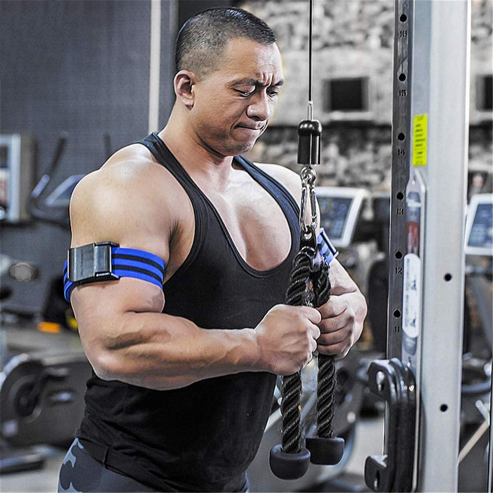 JOZMMZEOOA Poulie De Musculation Pour Câble – Corde De 2 M Avec Boule Poids, Boucles Aluminium, Charge 100 Kg – Entraînement Biceps/Triceps