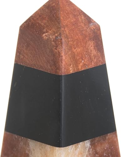 Miniatura 3 de NOVICA Escultura geométrica de piedras preciosas naturales multicolor, 4.7 pulgadas de alto, 'Obelisco de energía'