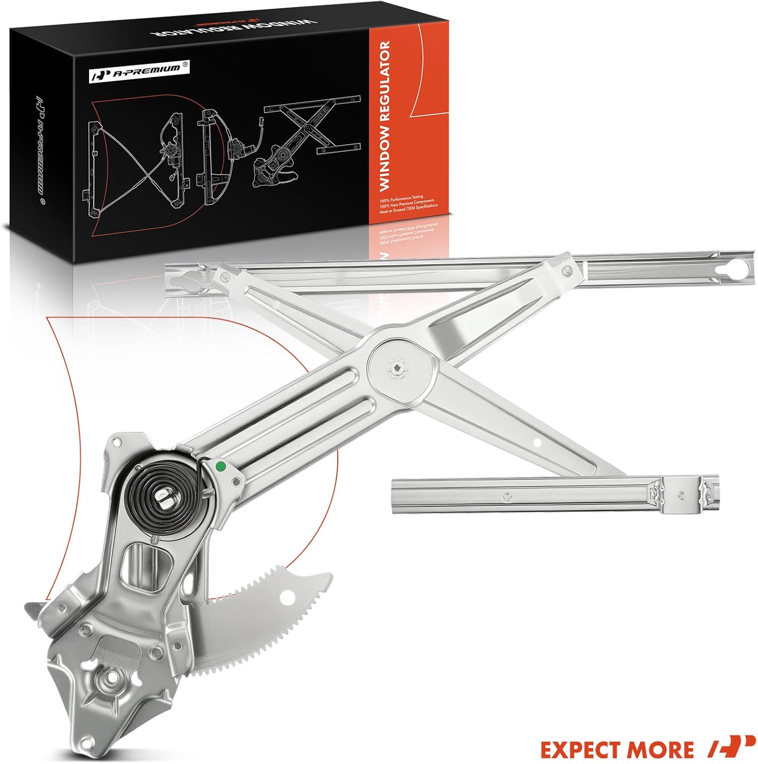 A-Premium Front Right Passenger Side Electric Power Window Regulator Without Motor Compatible with Dodge Ram 1500 2002-2008, Ram 2500 2003-2009, Ram 3500 4500 5500 & Sterling Truck Bullet 45 55