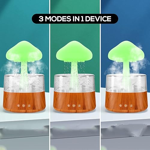 Miniatura 3 de Humidificador de gota de lluvia, aceite esencial de nube, escritorio, lluvia, noche, relajación, estado de ánimo, gota de agua, sonido, niebla fría,