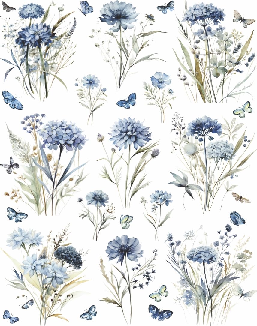 Papier de riz bleu pour customiser vos meubles sans imperfections - 2